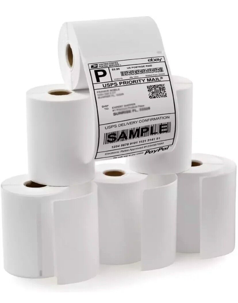 4 Rolls 4x6 Direct Thermal Shipping Labels - 250 per roll - 1000 labels
